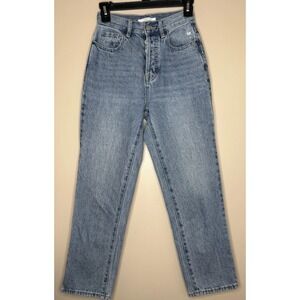 Pacsun Women's 23x26 Button Fly High Rise Straight‎ Jeans